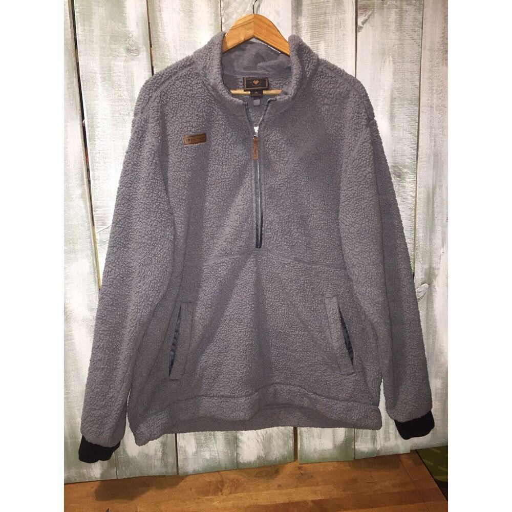 Obermeyer Sherpa Pullover Mens Size XL Gray Outdoor 1/2 Zip Sweater Hiking